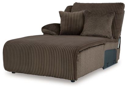 Top Tier - Laf Press Back Chaise - Fabric - Chocolate