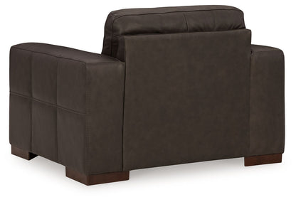 Luigi - Chair And A Half - Leather Match - Thunder