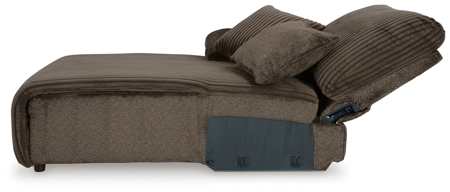 Top Tier - Laf Press Back Chaise - Fabric - Chocolate