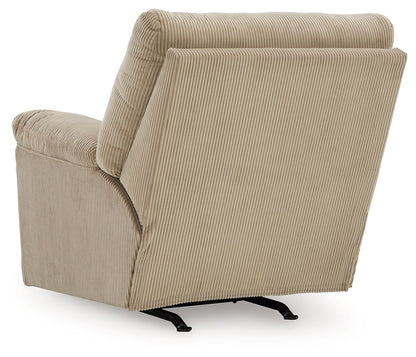 SimpleJoy - Rocker Recliner - Fabric - Sand