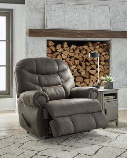 Camera Time - Zero Wall Recliner - Faux Leather - Gunmetal