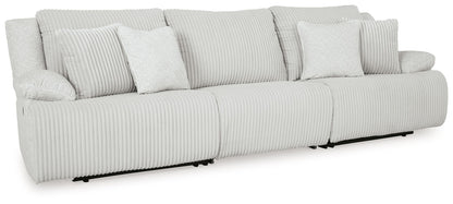 Top Tier - 3-Piece Sectional Sofa With RAF And LAF Recliner - Alloy