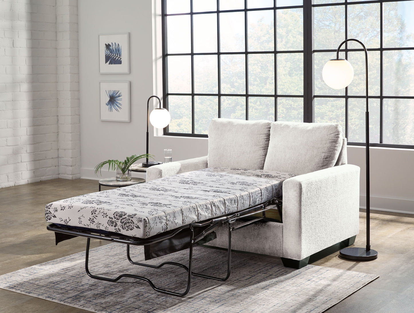 Rannis - Twin Sofa Sleeper - Fabric - Snow