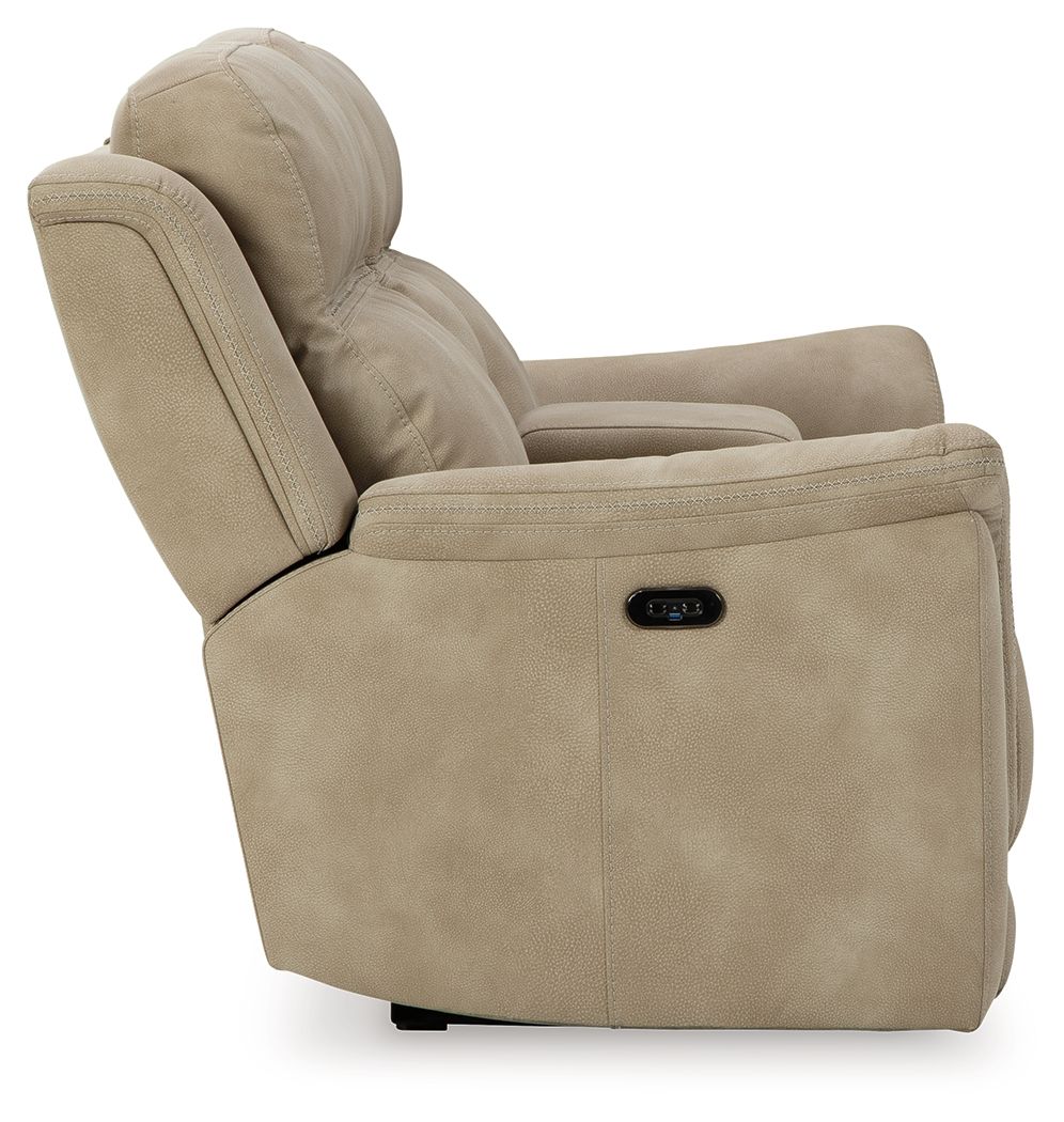 Next-Gen Durapella - Power Reclining Loveseat With Console/Headrest - Sand