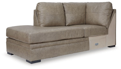 Amuleto - Laf Corner Chaise - Leather Match - Desert