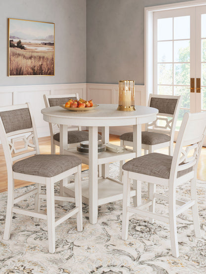 Erinberg - Dining Room Counter Table Set (Set of 5) - Antique White