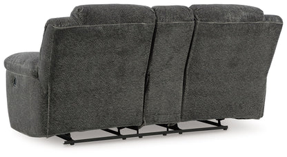 Frohn - Dbl Reclining Loveseat With Console - Fabric - Graphite