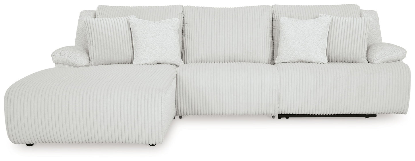 Top Tier - 3-Piece Sectional Sofa With LAF Press Back Chaise - Alloy
