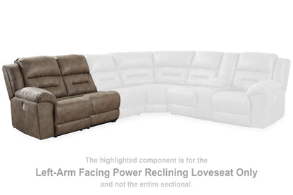 Ravenel - Laf Reclining Power Loveseat - Faux Leather - Fossil