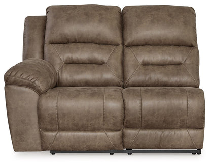 Ravenel - Laf Reclining Power Loveseat - Faux Leather - Fossil
