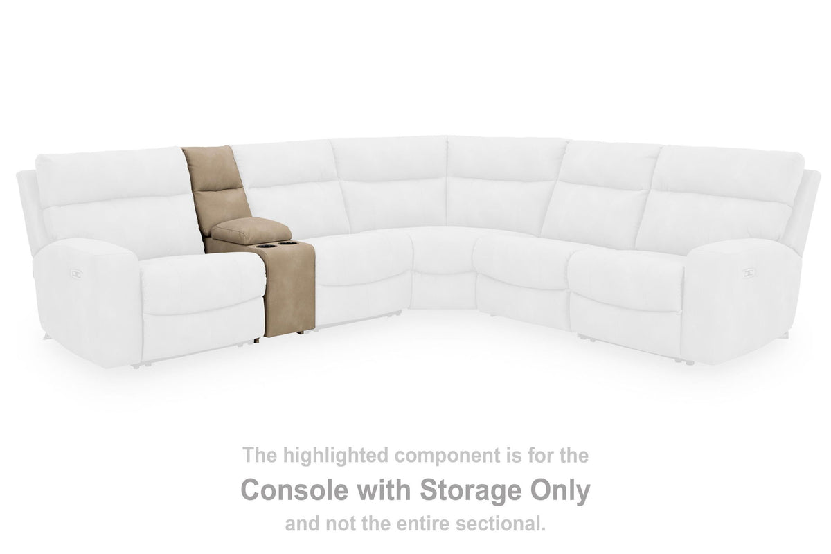 Next-Gen Durapella - Console With Storage - Sand - Faux Leather
