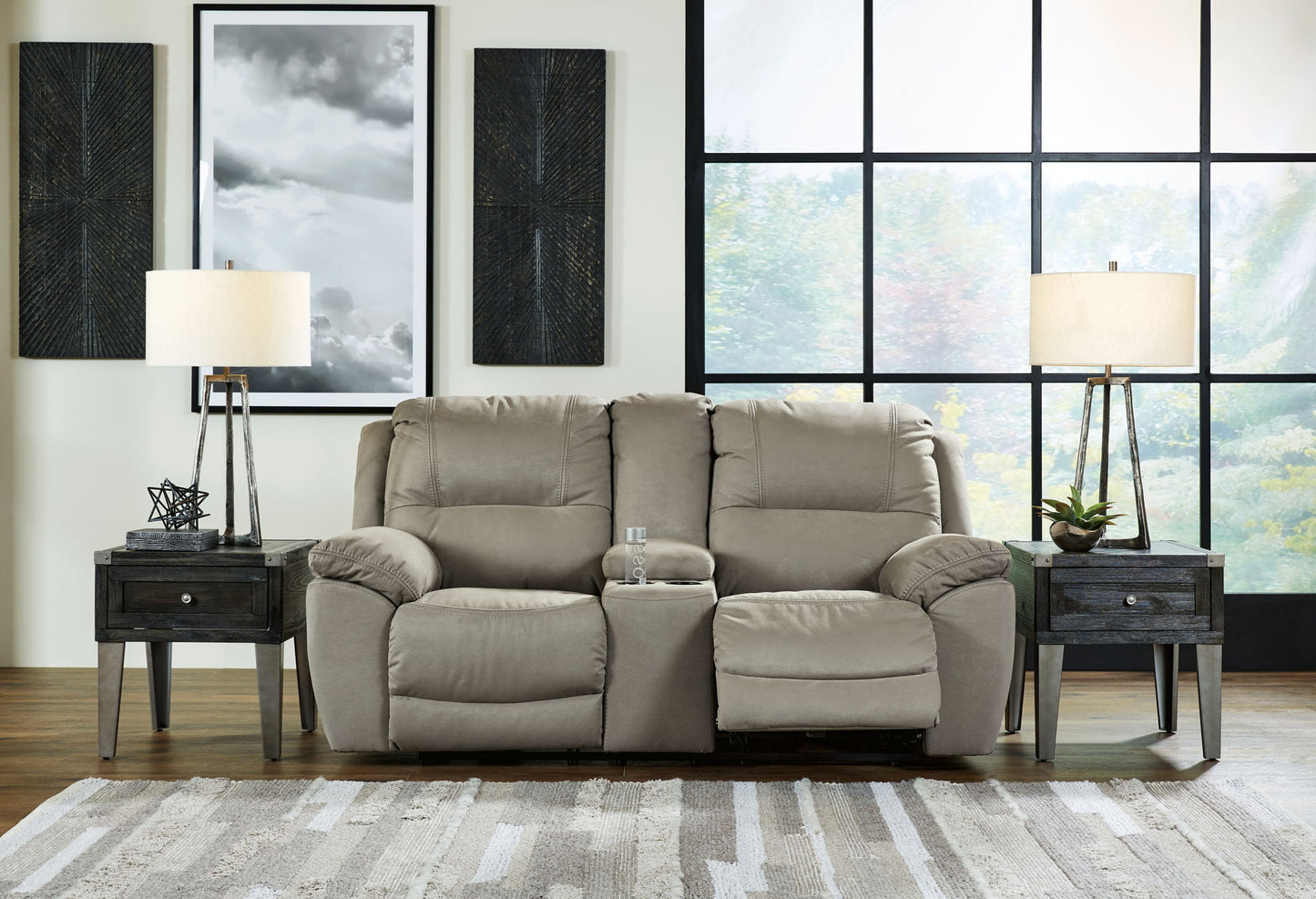 Next-Gen Gaucho - DBL REC PWR Loveseat w/Console - Putty