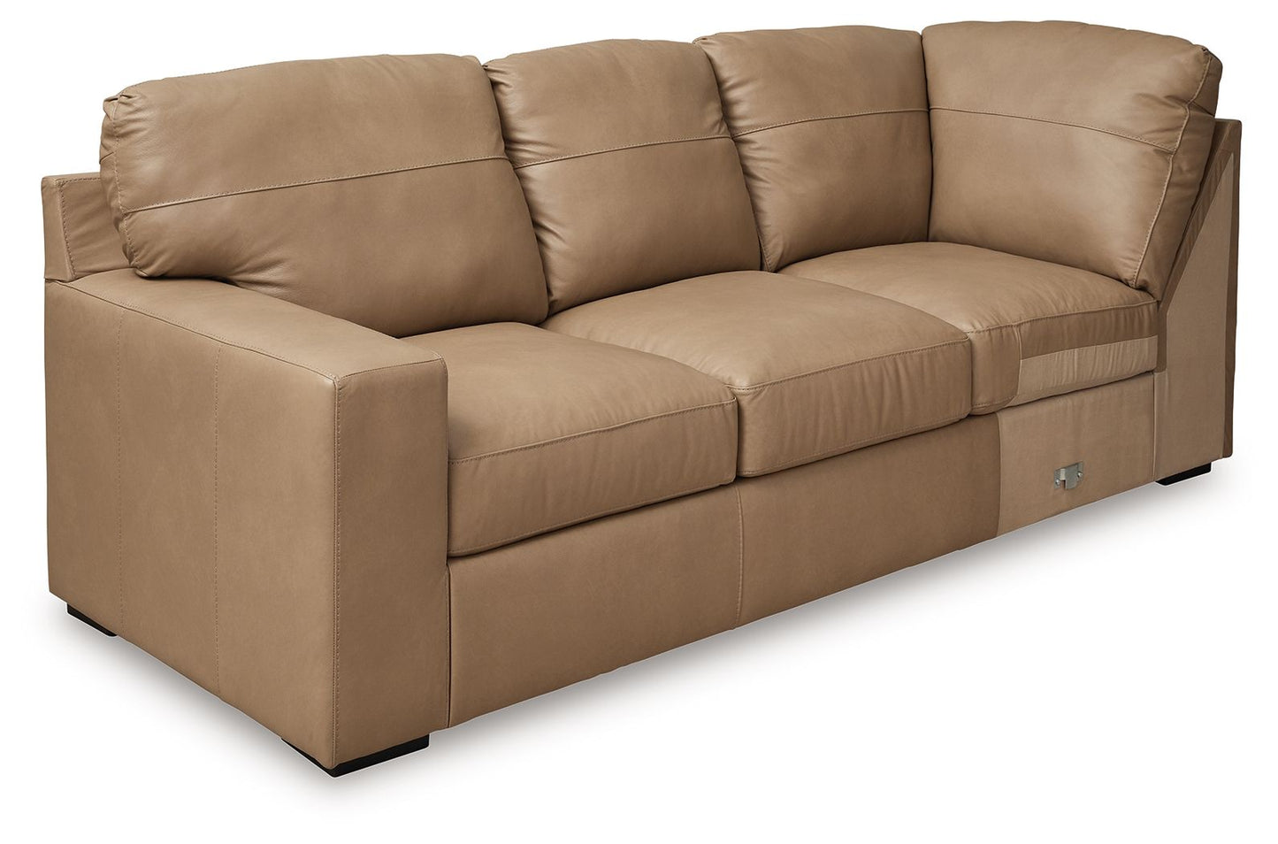 Bandon - Laf Sofa With Corner Wedge - Leather Match - Toffee