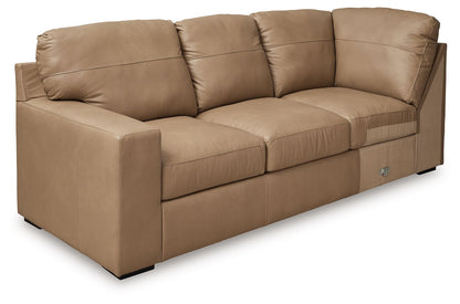 Bandon - Laf Sofa With Corner Wedge - Leather Match - Toffee