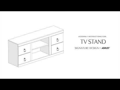 Willowton - TV Stand w/Fireplace Option - 60" x 14.8" x 24.33" - Brown Light