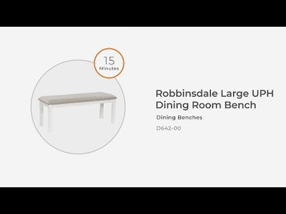 Robbinsdale - Large Upholstered Dining Room Bench - Antique White