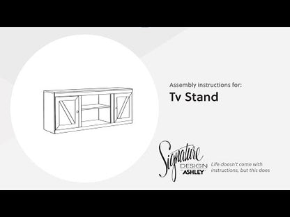 Wynnlow - LG TV Stand With Fireplace Option - Gray